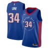 2020-21City Sidney Lowe Pistons #34 Twill Basketball Jersey FREE SHIPPING