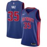 Blue Bruce Hale Pistons #35 Twill Basketball Jersey FREE SHIPPING