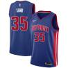 Blue Cheikh Samb Pistons #35 Twill Basketball Jersey FREE SHIPPING