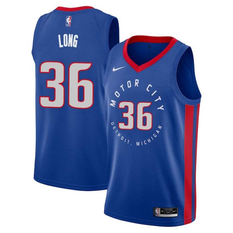 2020-21City Paul Long Pistons #36 Twill Basketball Jersey FREE SHIPPING