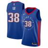 2020-21City Saben Lee Pistons #38 Twill Basketball Jersey FREE SHIPPING