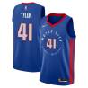 2020-21City Terry Tyler Pistons #41 Twill Basketball Jersey FREE SHIPPING