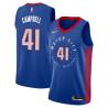 2020-21City Elden Campbell Pistons #41 Twill Basketball Jersey FREE SHIPPING