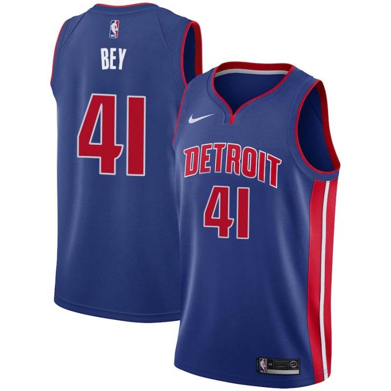 Blue Saddiq Bey Pistons #41 Twill Basketball Jersey FREE SHIPPING