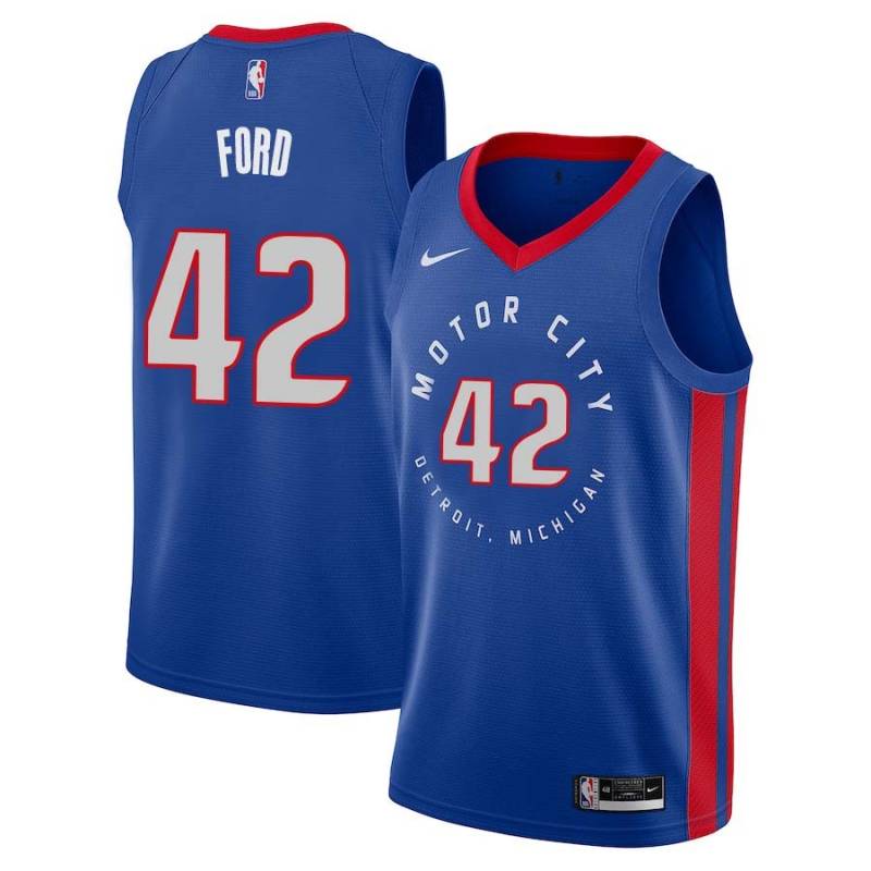 2020-21City Chris Ford Pistons #42 Twill Basketball Jersey FREE SHIPPING