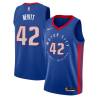 2020-21City Chuck Nevitt Pistons #42 Twill Basketball Jersey FREE SHIPPING