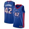 2020-21City Jerry Stackhouse Pistons #42 Twill Basketball Jersey FREE SHIPPING