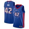 2020-21City Donta Hall Pistons #42 Twill Basketball Jersey FREE SHIPPING