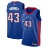 2020-21City Terry Dischinger Pistons #43 Twill Basketball Jersey FREE SHIPPING