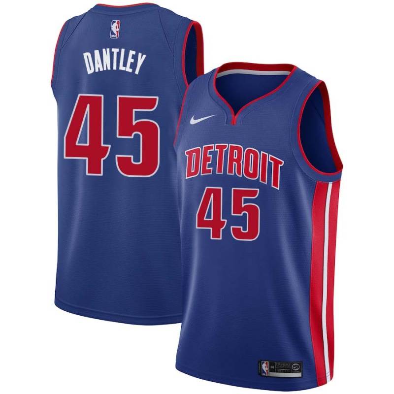 Blue Adrian Dantley Pistons #45 Twill Basketball Jersey FREE SHIPPING