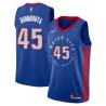 2020-21City Sekou Doumbouya Pistons #45 Twill Basketball Jersey FREE SHIPPING