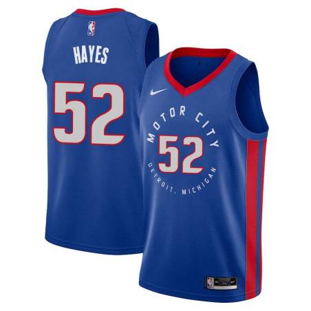 2020-21City Steve Hayes Pistons #52 Twill Basketball Jersey FREE SHIPPING