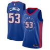 2020-21City Cliff Levingston Pistons #53 Twill Basketball Jersey FREE SHIPPING