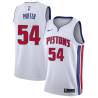 White Howard Porter Pistons #54 Twill Basketball Jersey FREE SHIPPING