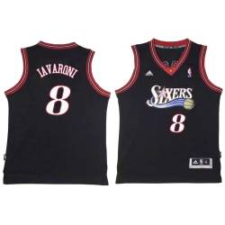 Black Throwback Marc Iavaroni Twill Basketball Jersey -76ers #8 Iavaroni Twill Jerseys, FREE SHIPPING