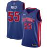 Blue 2021 Draft Luka Garza Pistons #55 Twill Basketball Jersey FREE SHIPPING