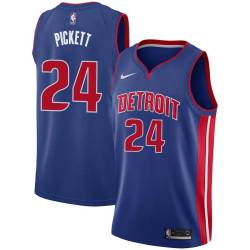 2021 Draft Jamorko Pickett Pistons #24 Twill Basketball Jersey FREE SHIPPING