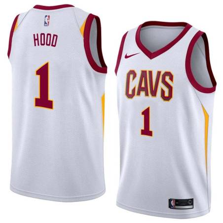 White Rodney Hood Cavaliers #1 Twill Basketball Jersey FREE SHIPPING