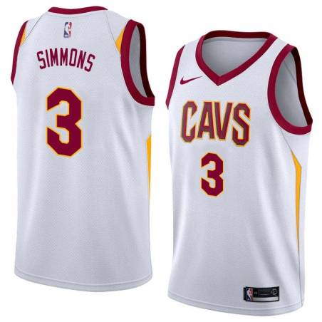 White Kobi Simmons Cavaliers #3 Twill Basketball Jersey FREE SHIPPING