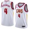 White Jaron Blossomgame Cavaliers #4 Twill Basketball Jersey FREE SHIPPING