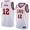 White David Nwaba Cavaliers #12 Twill Basketball Jersey FREE SHIPPING