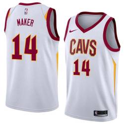 White Thon Maker Cavaliers #14 Twill Basketball Jersey FREE SHIPPING