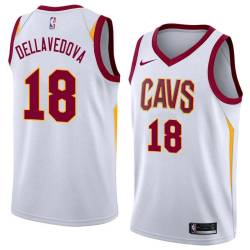 White Matthew Dellavedova Cavaliers #18 Twill Basketball Jersey FREE SHIPPING