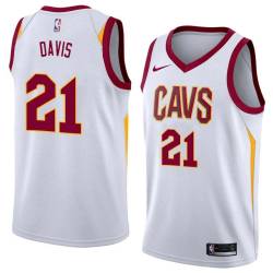 White 2021 Draft Ed Davis Cavaliers #21 Twill Basketball Jersey FREE SHIPPING