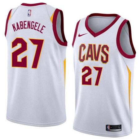 White Mfiondu Kabengele Cavaliers #27 Twill Basketball Jersey FREE SHIPPING