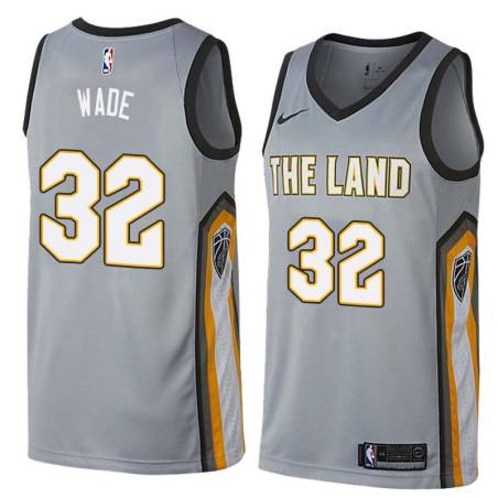 Gray Dean Wade Cavaliers #32 Twill Basketball Jersey FREE SHIPPING