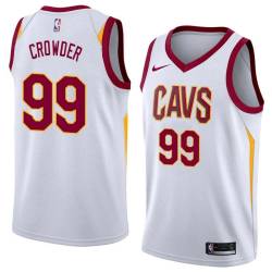 White Jae Crowder Cavaliers #99 Twill Basketball Jersey FREE SHIPPING