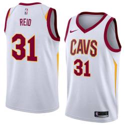 White J.R. Reid Twill Basketball Jersey -Cavaliers #31 Reid Twill Jerseys, FREE SHIPPING