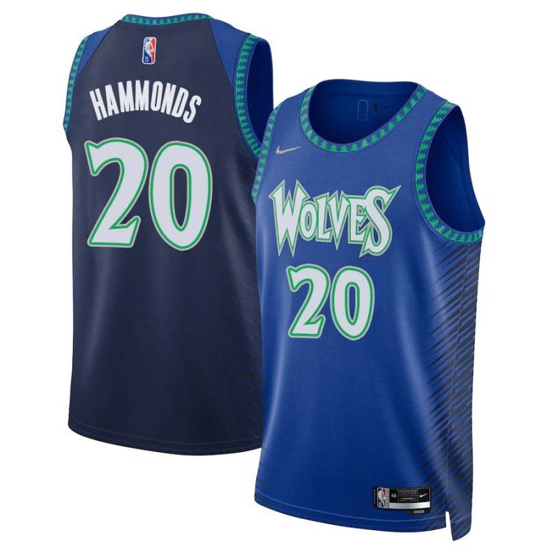 2021/22 City Edition Tom Hammonds Twill Basketball Jersey -Timberwolves #20 Hammonds Twill Jerseys, FREE SHIPPING