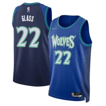 2021/22 City Edition Gerald Glass Twill Basketball Jersey -Timberwolves #22 Glass Twill Jerseys, FREE SHIPPING