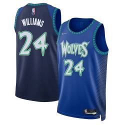 2021/22 City Edition Micheal Williams Twill Basketball Jersey -Timberwolves #24 Williams Twill Jerseys, FREE SHIPPING