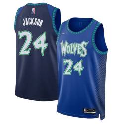 2021/22 City Edition Bobby Jackson Twill Basketball Jersey -Timberwolves #24 Jackson Twill Jerseys, FREE SHIPPING