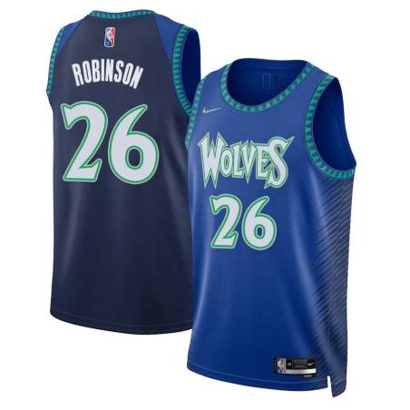 2021/22 City Edition James Robinson Twill Basketball Jersey -Timberwolves #26 Robinson Twill Jerseys, FREE SHIPPING