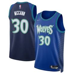 2021/22 City Edition Bob McCann Twill Basketball Jersey -Timberwolves #30 McCann Twill Jerseys, FREE SHIPPING