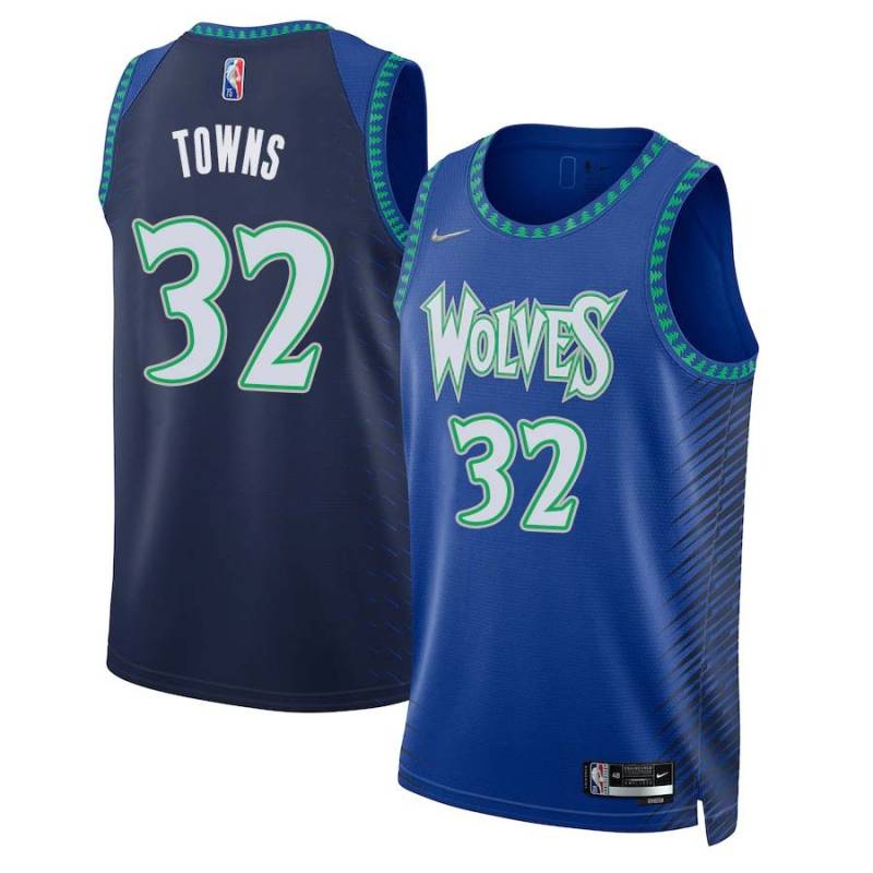 2021/22 City Edition Karl-Anthony Towns Twill Basketball Jersey -Timberwolves #32 Towns Twill Jerseys, FREE SHIPPING