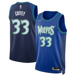 2021/22 City Edition Richard Coffey Twill Basketball Jersey -Timberwolves #33 Coffey Twill Jerseys, FREE SHIPPING