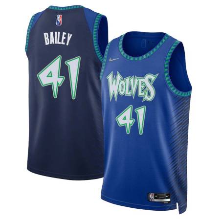 2021/22 City Edition Thurl Bailey Twill Basketball Jersey -Timberwolves #41 Bailey Twill Jerseys, FREE SHIPPING