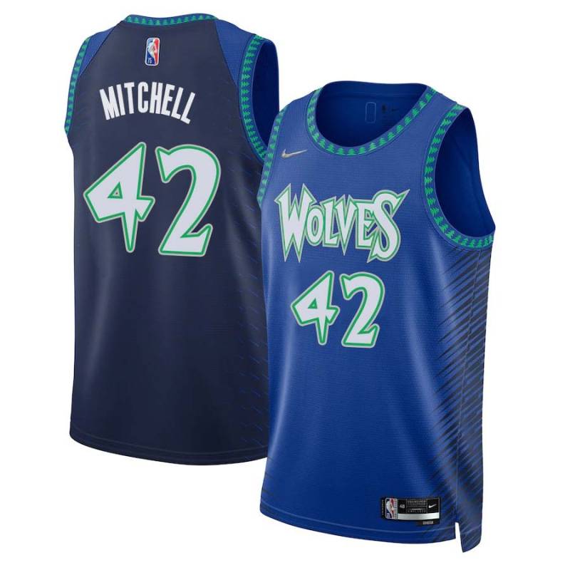 2021/22 City Edition Sam Mitchell Twill Basketball Jersey -Timberwolves #42 Mitchell Twill Jerseys, FREE SHIPPING