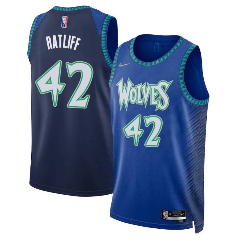 2021/22 City Edition Theo Ratliff Twill Basketball Jersey -Timberwolves #42 Ratliff Twill Jerseys, FREE SHIPPING