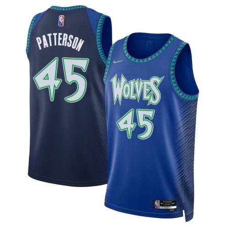 2021/22 City Edition Andrae Patterson Twill Basketball Jersey -Timberwolves #45 Patterson Twill Jerseys, FREE SHIPPING