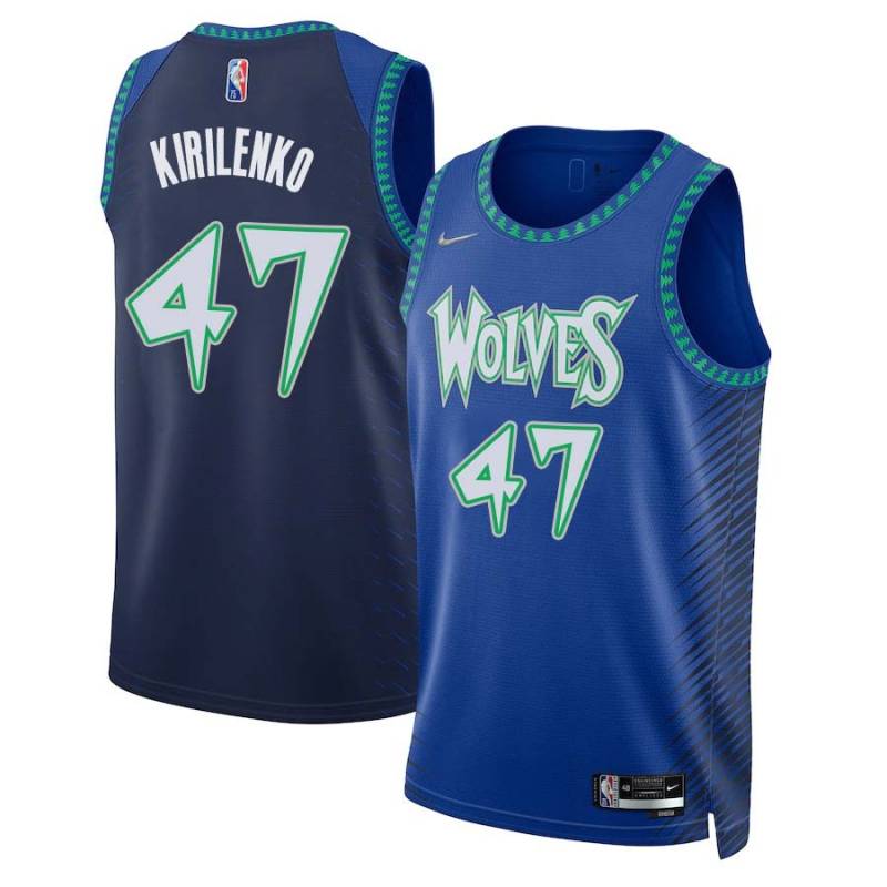 2021/22 City Edition Andrei Kirilenko Twill Basketball Jersey -Timberwolves #47 Kirilenko Twill Jerseys, FREE SHIPPING