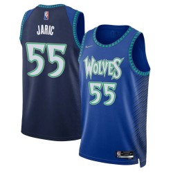 2021/22 City Edition Marko Jaric Twill Basketball Jersey -Timberwolves #55 Jaric Twill Jerseys, FREE SHIPPING