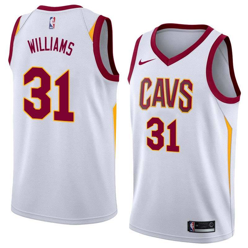 White Jawad Williams Twill Basketball Jersey -Cavaliers #31 Williams Twill Jerseys, FREE SHIPPING