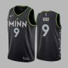 2020-21City Ricky Rubio Twill Basketball Jersey -Timberwolves #9 Rubio Twill Jerseys, FREE SHIPPING