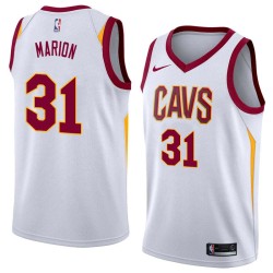 White Shawn Marion Twill Basketball Jersey -Cavaliers #31 Marion Twill Jerseys, FREE SHIPPING