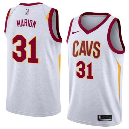 White Shawn Marion Twill Basketball Jersey -Cavaliers #31 Marion Twill Jerseys, FREE SHIPPING